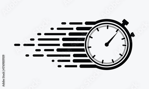 Time for action clock vector illustration showing concept of time and deadline.
