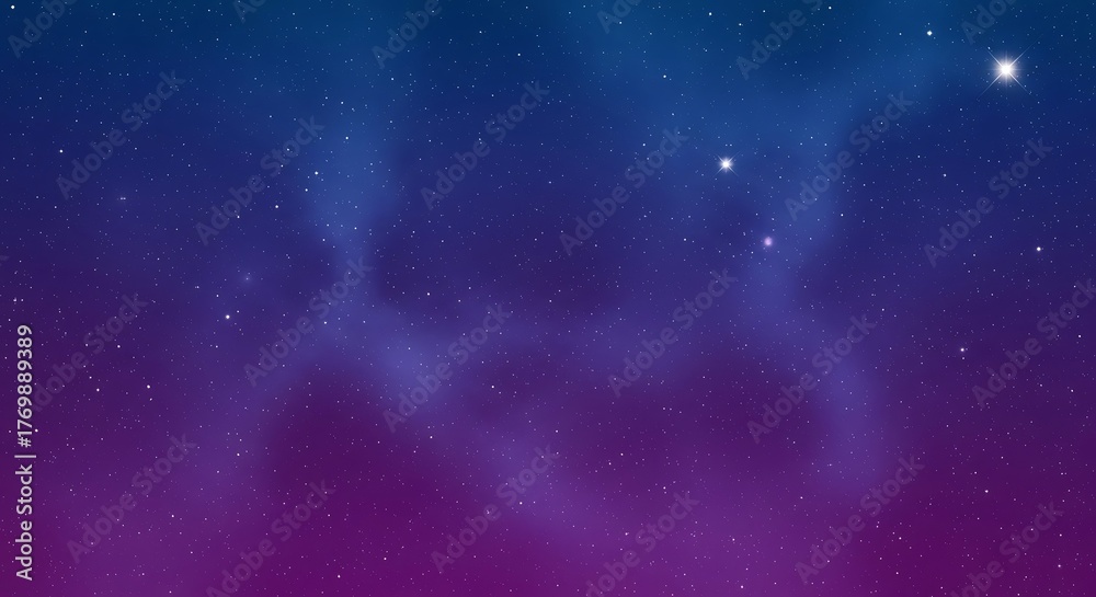 Fototapeta premium Abstract Cosmic Background with Nebulae and Stars in Deep Space.