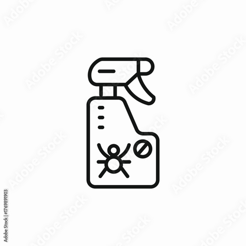 anti bug sanitizer icon sign vector