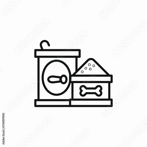 dog food icon sign vector