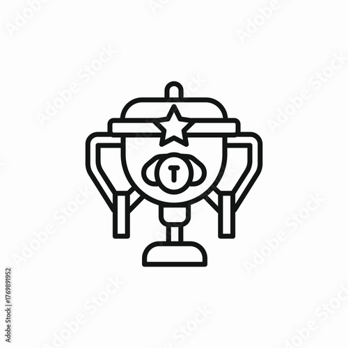 dog tournament cup icon sign vector