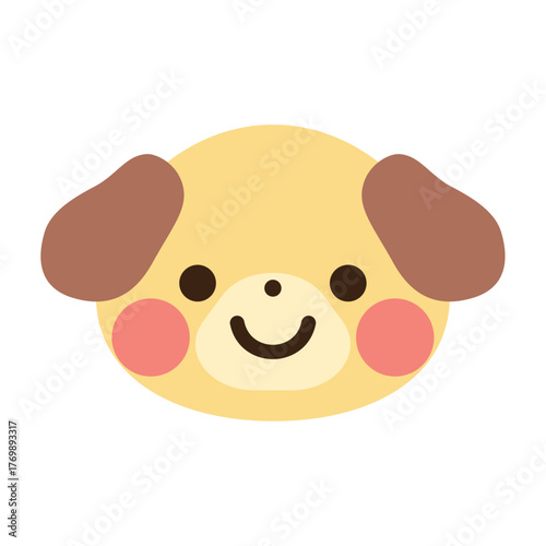 かわいい犬の顔のベクターイラスト