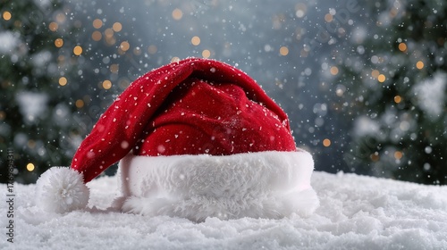 Santa Claus hat in the snow