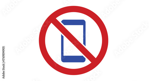 No mobile phones allowed a prohibition sign with a phone silhouette