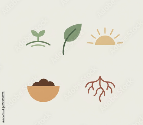 Nature's Elements Seed, Leaf, Sun, Soil, and Roots - An Illustrated Guide to Growth and Life