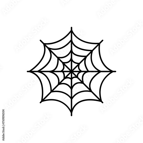 Spider web cobweb halloween spooky flat icon
