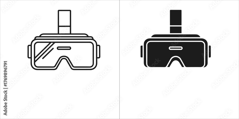 Obraz premium Virtual reality headset icon