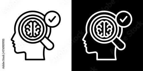 Analysis Of Line Black And White Style Vector Illustration 