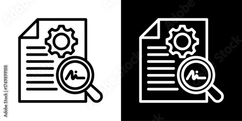 Evidence Of Line Black And White Style Vector Illustration 