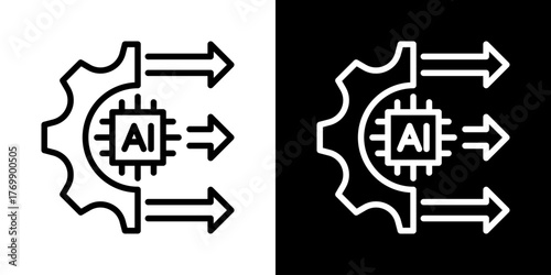 Next Gen  Icon Of Flat Black And White Style  