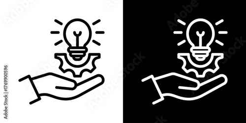 Adoption  Icon Of Flat Black And White Style  