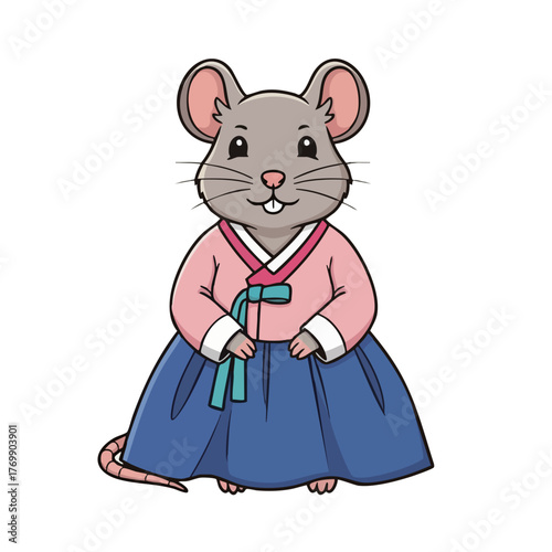 Hanbok-wearing mouse