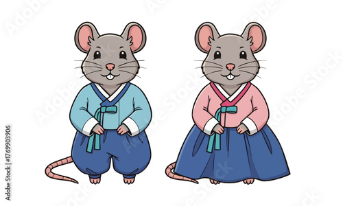 Hanbok-wearing mouse