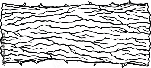 rough bark surface texture outline.