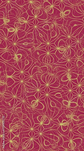 【縦長】妖艶な麻の葉の背景動画(赤)