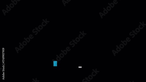 Modern lower third title bar animation video. Minimal clean lower third banner with smooth blue motion and dark background in video format.