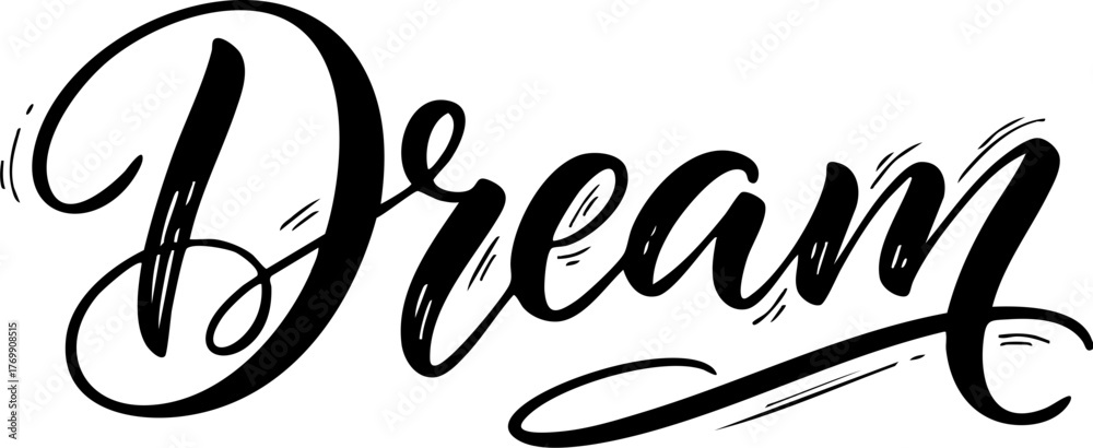 Obraz premium Dream brush typography