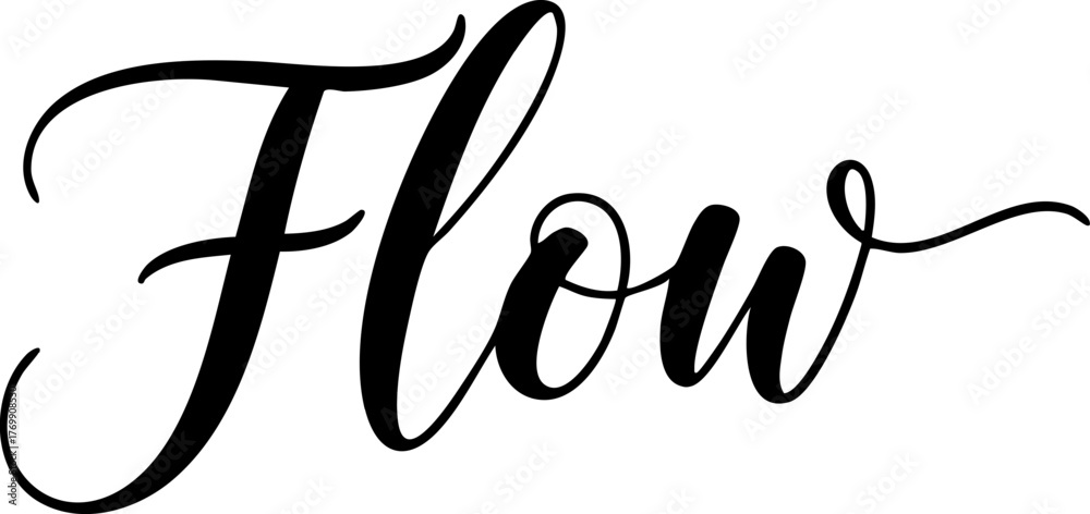 Fototapeta premium Flow modern typography