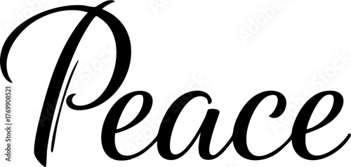 Peace brush typography
