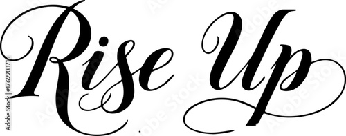 Rise Up inspirational typography