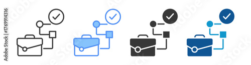 Workflow Icon Set Multiple Style Collection