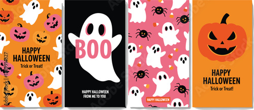 Festive Halloween Card Collection Ghosts, Pumpkins, and Spooky Fun for All Ages