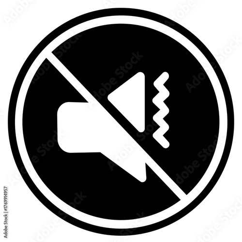 vector illustration of a icon of mute sound speaker