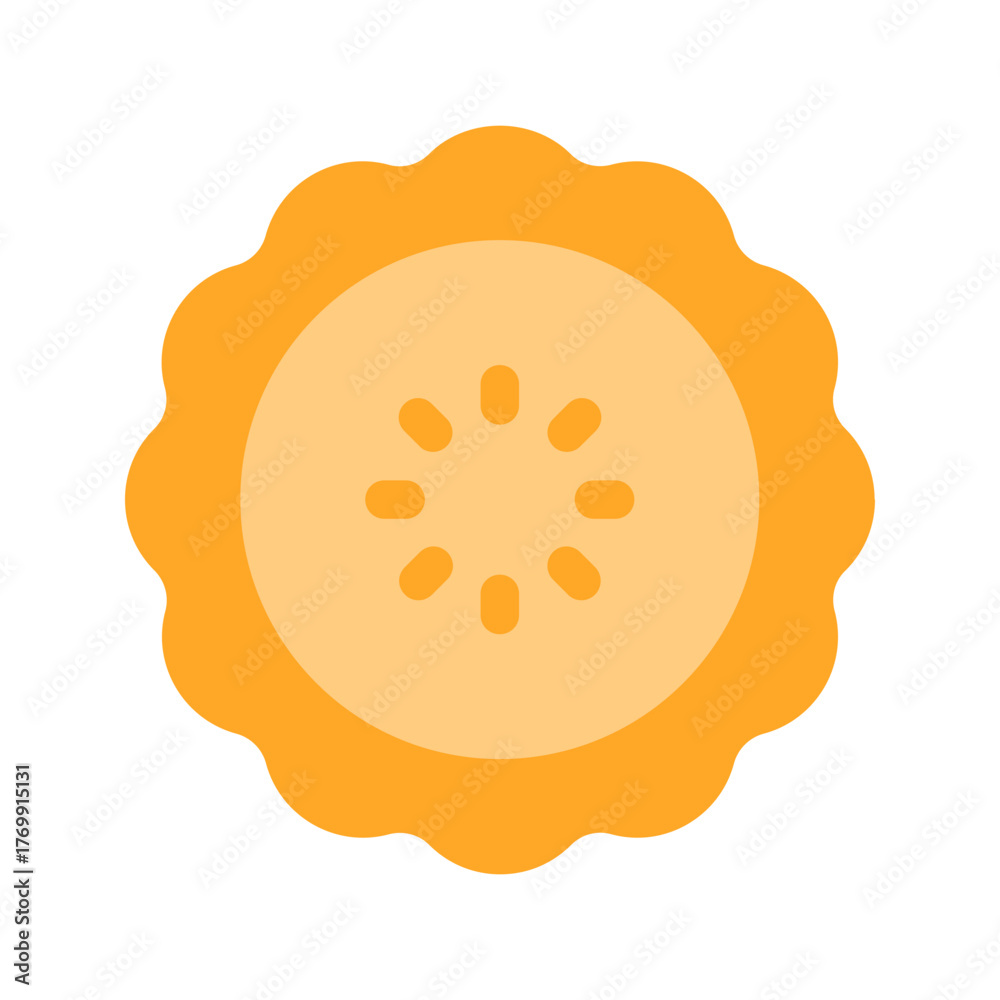 Fototapeta premium pie flat icon