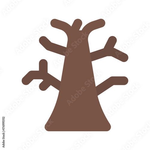 dead tree flat icon