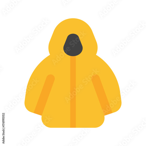 raincoat flat icon