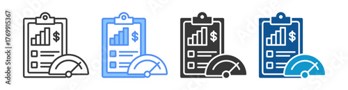 Benchmarking Icon Set Multiple Style Collection
