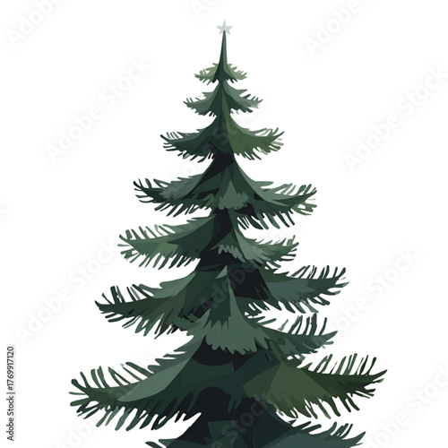 A single square gift box wrapped in elegant grey paper and tied with a beautiful golden satin ribbon, isolated on a white background from a top view