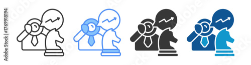 Strategic Vision Icon Set Multiple Style Collection