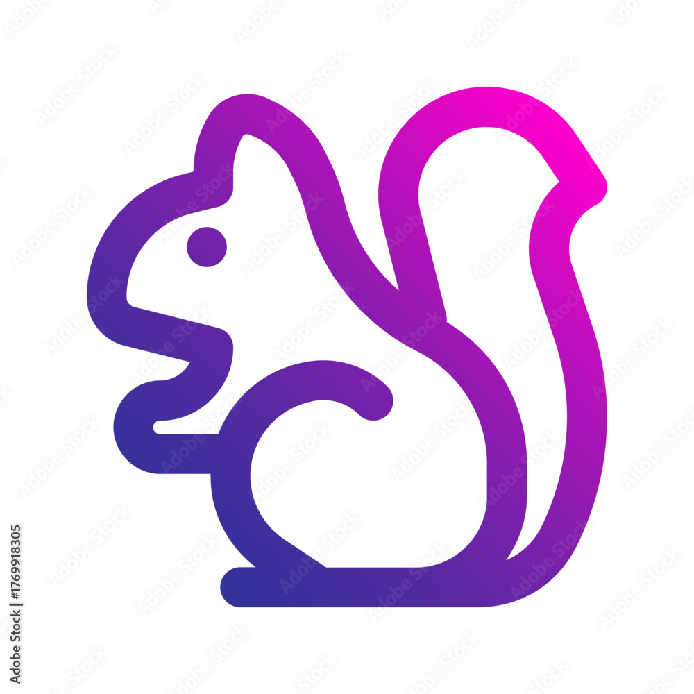 Obraz premium squirrel gradient icon