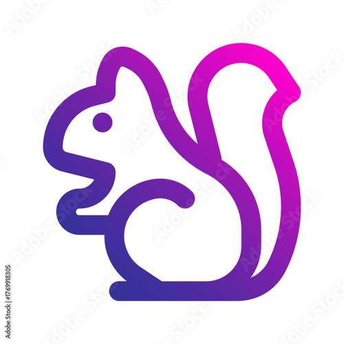 squirrel gradient icon
