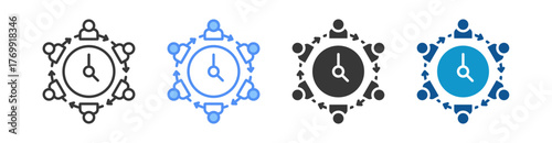 Delegation Icon Set Multiple Style Collection