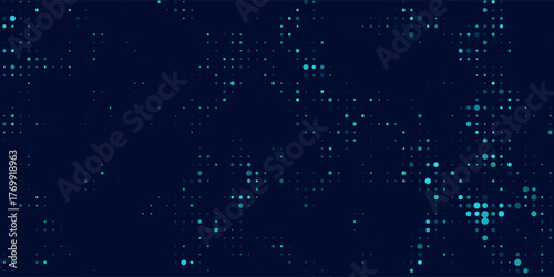 Futuristic pattern of blue hexagons for Business or Science background. Abstract hi-tech honeycomb mosaic. Medical research presentation. Vector Illustration backdrop. EPS 10