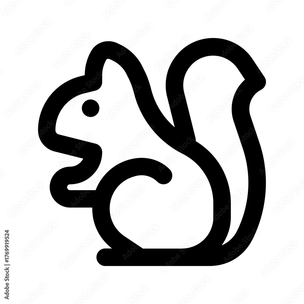 Obraz premium squirrel line icon