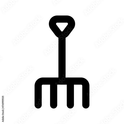 pitchfork line icon