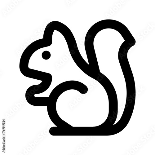 squirrel line icon