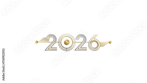 2026 art deco geometric gold silver luxury design with elegant metallic lines