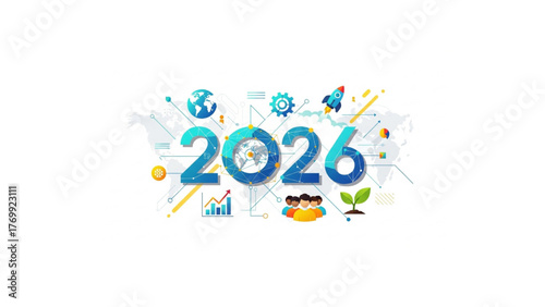 2026 Global Technology Growth Innovation Abstract Background