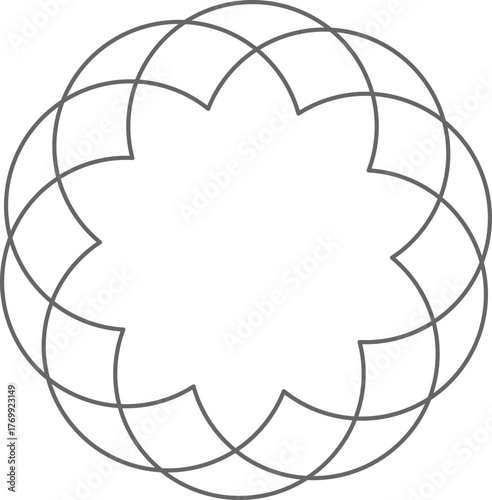 꽃-꽃잎-플라워-선-라인-원형-겹쳐진 형태-패턴
