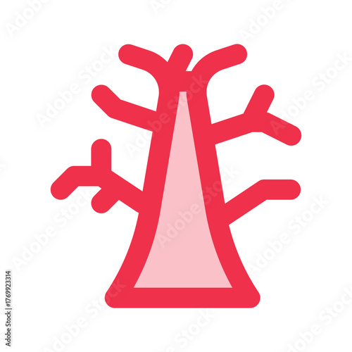 dead tree outline fill icon