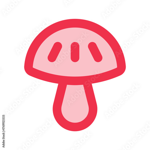 mushroom outline fill icon