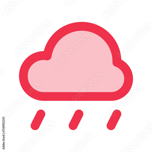 rain outline fill icon