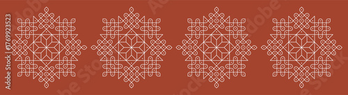 modern pulli kolam line art home decor patterns 