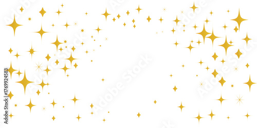 ゴールドのキラキラした背景イラスト　星空