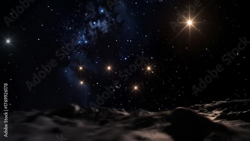 Stunning cosmic vista - Stars illuminate the dark expanse of space.