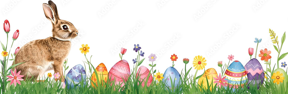 Obraz premium easter eggs border